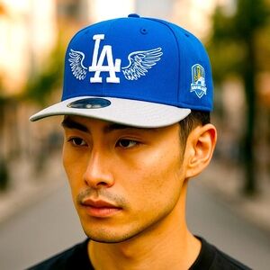 LA Dodgers Wingtip Fitted Hat. With tags